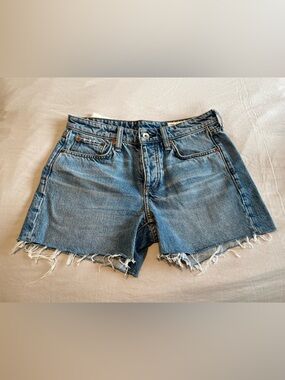 rag & bone Distressed Blue Denim Cutoff Shorts